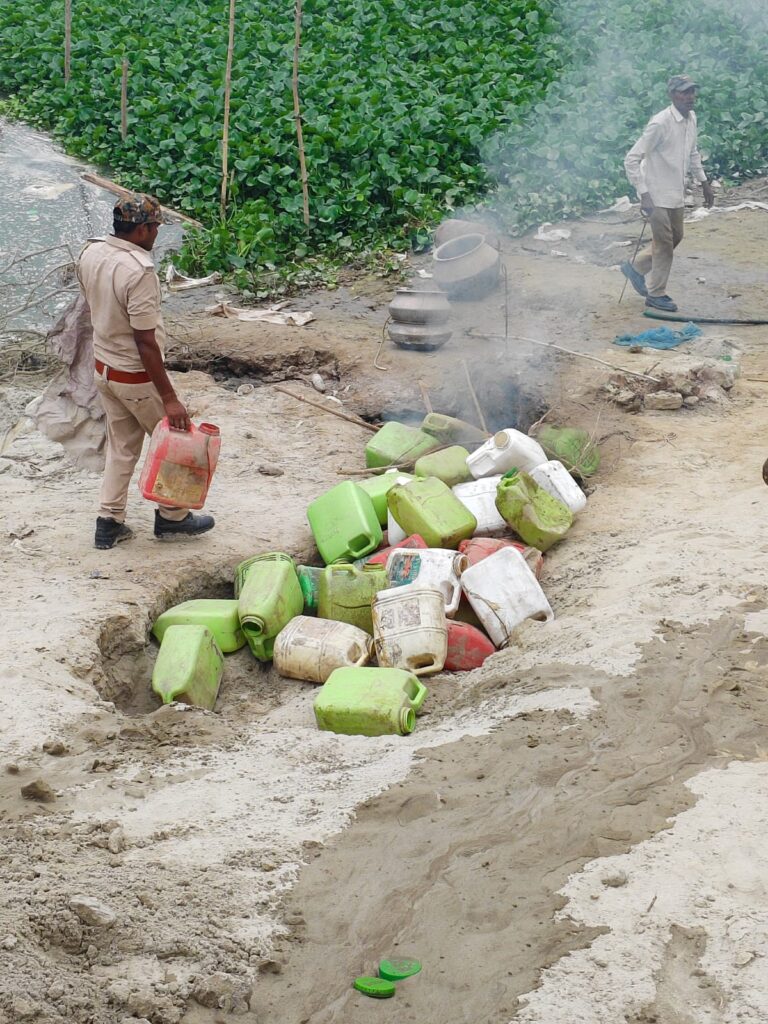 dbg Police Destroy 4000L of Illegal Alcohol
