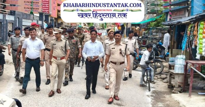 Muharram 2025 Darbhanga flag march by police administration